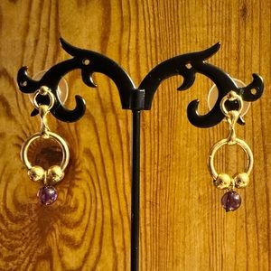 Brauns Gold Tone Dangle Earrings